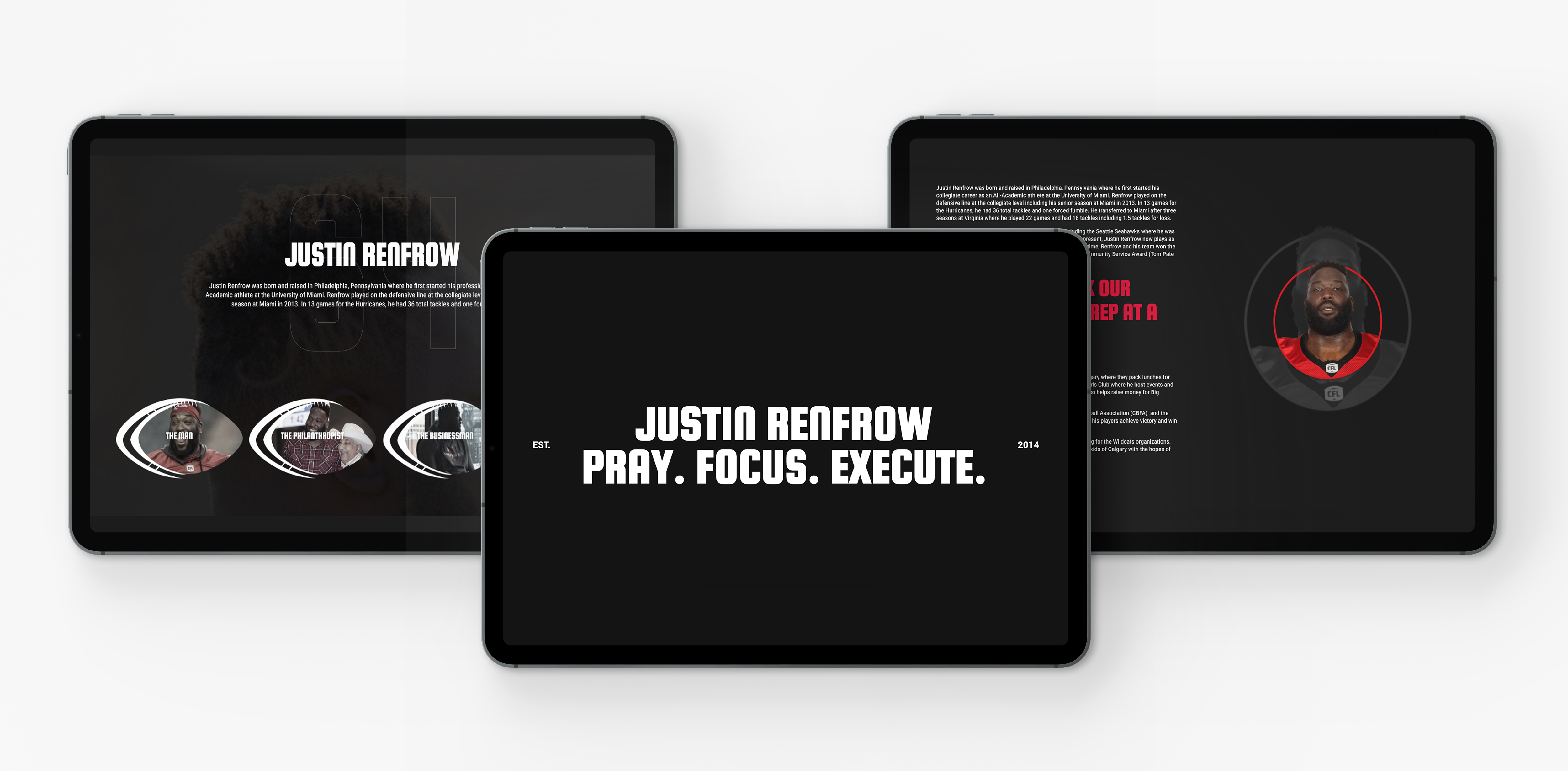 Justin Renfrow Website - Tablet