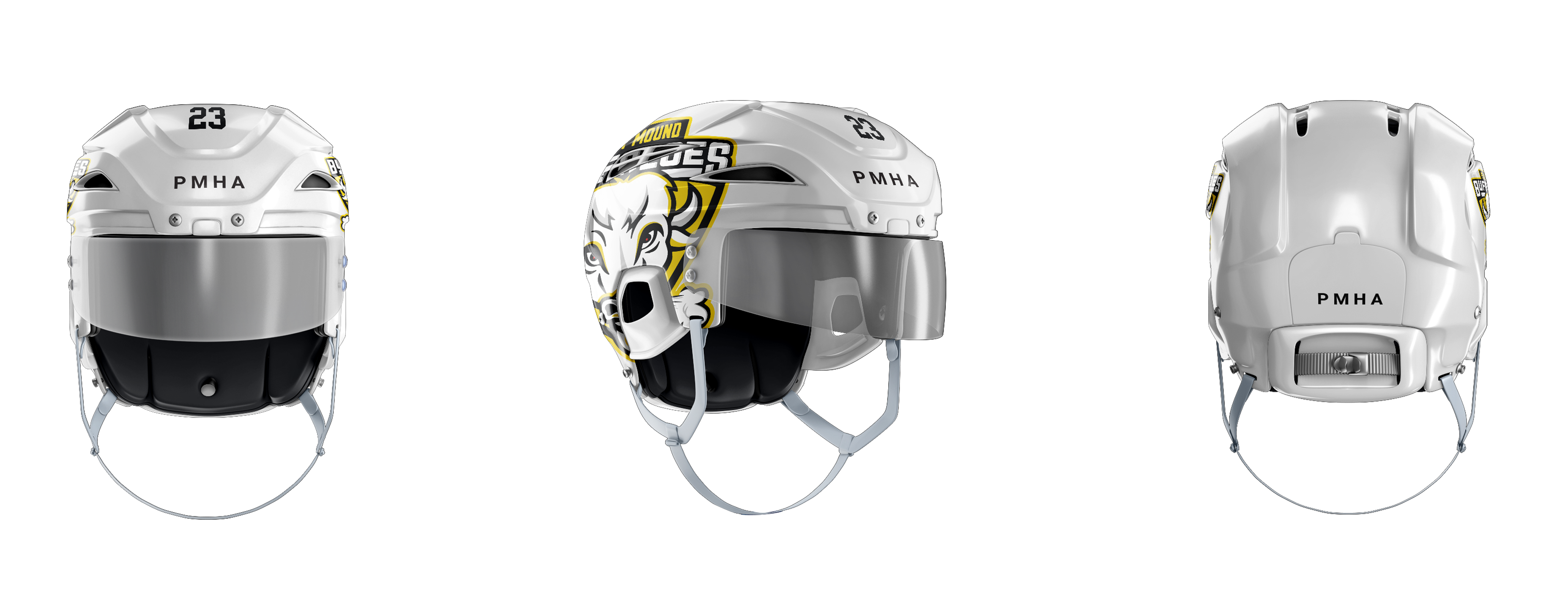 Pilot Mound Hockey Helmet Logo